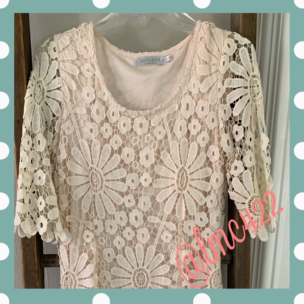 ‼️Solitaire by Ravi Kholsa Boho Crochet Lace Dress